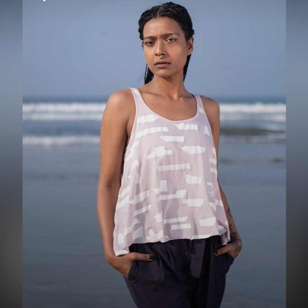 No nasties - bastora flared tank top 100% organic cotton ethically made